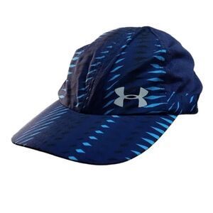 Under Armour Hat, Women's Blue Adjustable Velcro Athletic Running Cap One Size